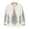 Etro Ivory Paisley Print Silk Twill Shirt
