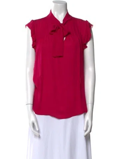 Pre-owned Etro Silk Short Sleeve Blouse In Pink