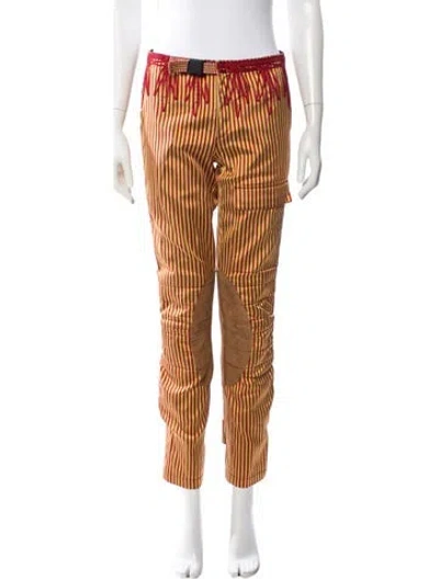 Pre-owned Etro Silk Skinny Leg Pants W/ Tags In Yellow