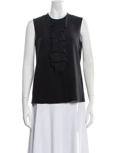 Pre-owned Etro Silk Sleeveless Blouse In Black