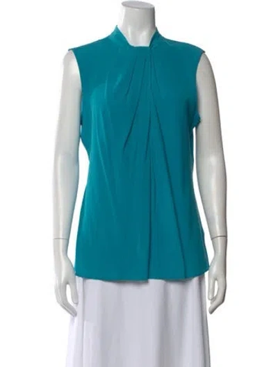 Pre-owned Etro Silk Sleeveless Blouse In Blue