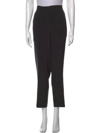 Pre-owned Etro Silk Straight Leg Pants In Black