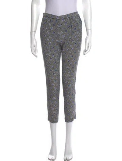 Pre-owned Etro Silk Straight Leg Pants In Black