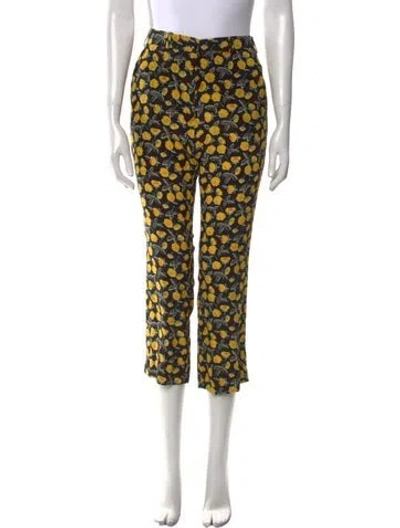 Pre-owned Etro Silk Straight Leg Pants In Blue