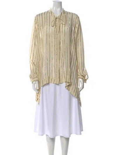 Pre-owned Etro Silk Striped Blouse