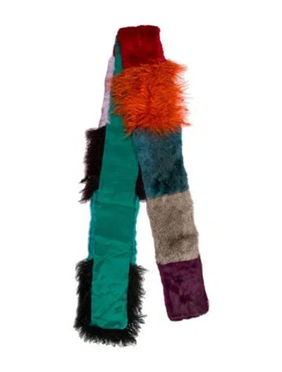 Pre-owned Etro Silk Striped Scarf In Blue