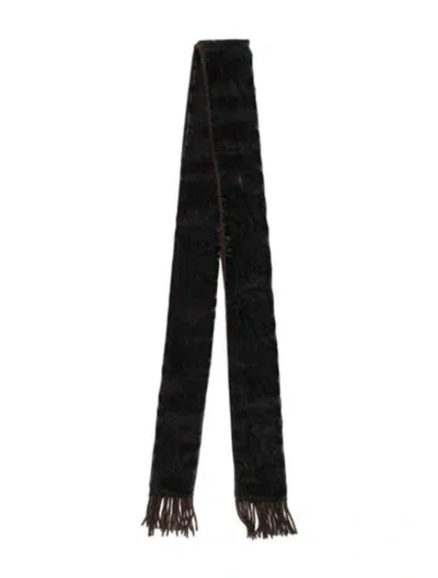 Pre-owned Etro Silk Striped Scarf In Blue