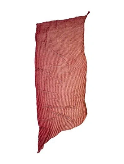 Pre-owned Etro Silk Striped Scarf In Red
