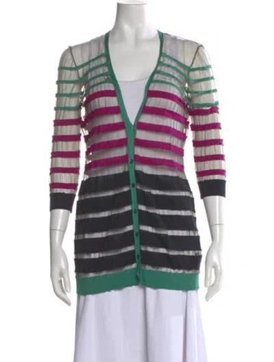 Pre-owned Etro Silk Striped Sweater In Multi