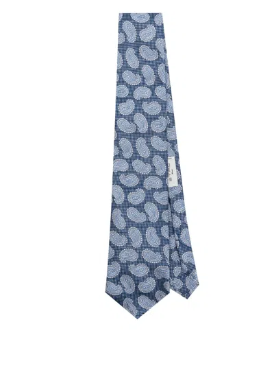 Etro Patterned Tie In Blue