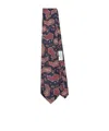 Etro , Paisley Silk Jacquard Tie, Man, Blue In Brown
