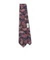 Etro , Paisley Silk Jacquard Tie, Man, Blue In Brown