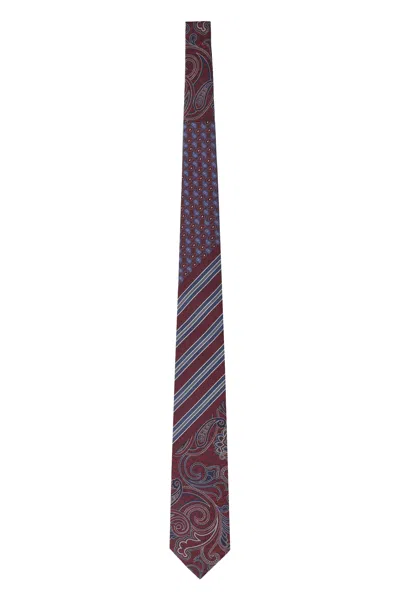 Etro Silk Tie In Purple