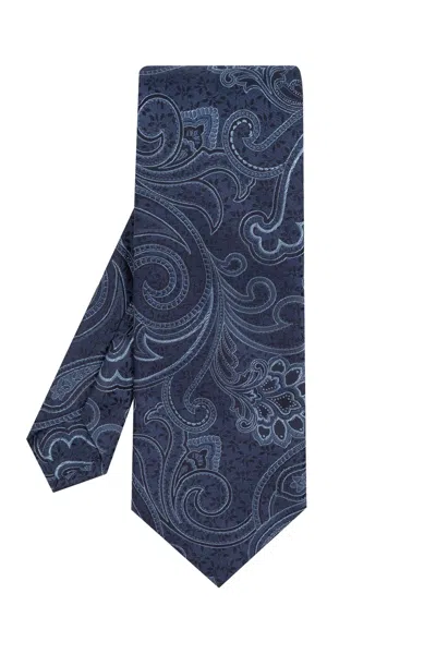 Etro Silk Tie In Blue