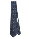Etro Patterned Tie In Blue