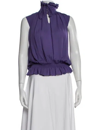Pre-owned Etro Silk Tie Neck Blouse In Multi