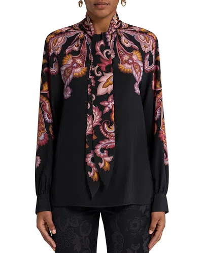 ETRO SILK TIE NECK BLOUSE