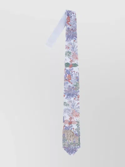 Etro Silk Tie With Embroidered Floral Pattern In Multi