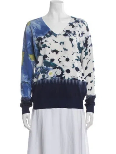 Pre-owned Etro Silk Tie-dye Print Sweater In Black