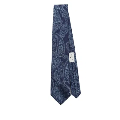 Etro Patterned Tie In Blue