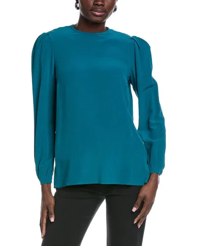 Etro Silk Top In Blue