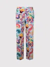 Etro Paisley Trousers In Blue