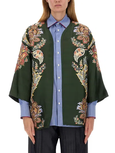 Etro Silk Twill Kesa In Bunt