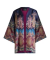 Etro Silk Twill Kesa With Placed Print In Multi