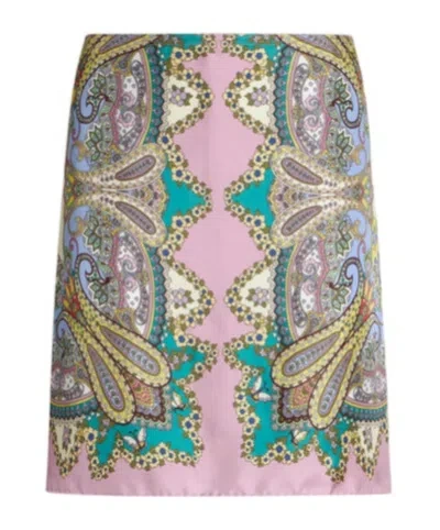 Etro Silk Twill Mini Skirt