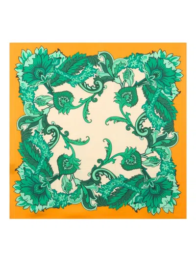 Etro Vibrant Floral Silk Scarf Square Lightweight In Multicolour