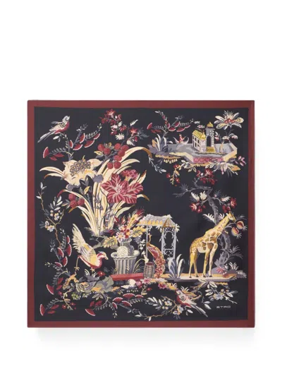 Etro Silk Twill Scarf With Floral Paisley Motif In Multi