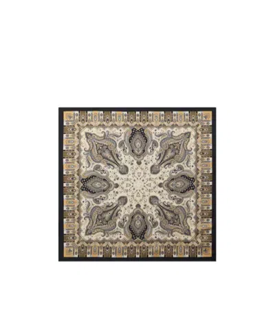 Etro Silk Twill Scarf With Paisley Motif In Brown