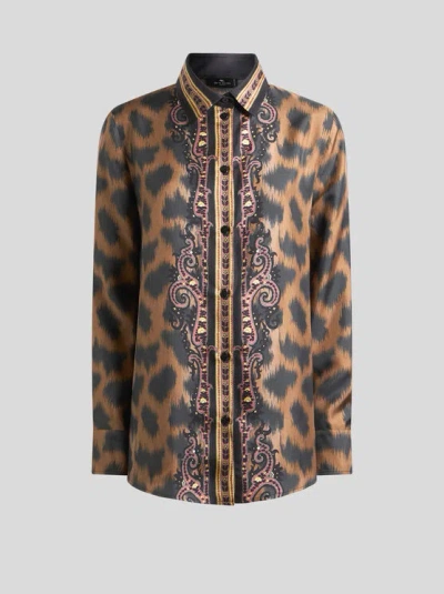 Etro Animal-pattern Shirt In Multi