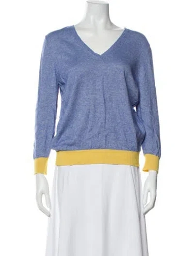 Pre-owned Etro Silk V-neck Sweater In Multi