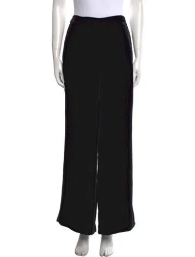 Pre-owned Etro Silk Wide Leg Pants In Black