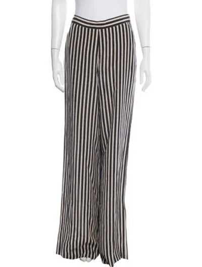 Pre-owned Etro Silk Wide Leg Pants In Black/neutrals