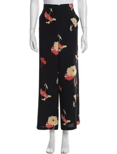 Pre-owned Etro Silk Wide Leg Pants In Blue