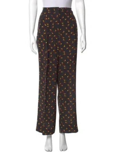 Pre-owned Etro Silk Wide Leg Pants In Multi