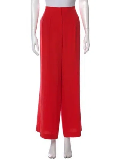 Pre-owned Etro Silk Wide Leg Pants In Red