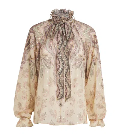 Etro Silk-blend Printed Blouse In Multi