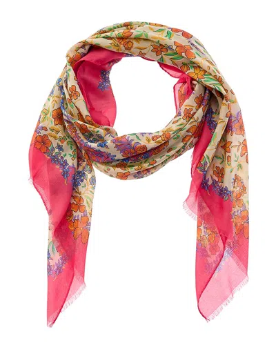 Etro Silk-blend Scarf In Metallic
