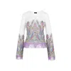 Etro Fringed Knitted Top In White