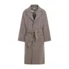 Etro Belted Coat Patch Pockets In Gray