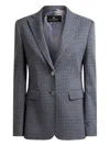 Etro Single Button Closure Blazer In Gray