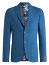 Etro Single-breasted Blazer In Blue