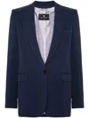 Etro Single-breasted Blazer In Blue