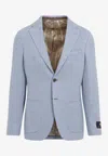 Etro Single-breasted Blazer In Blue