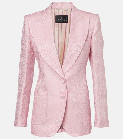 Etro Single-breasted Blazer In Pink
