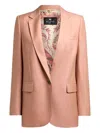Etro Single-breasted Blazer In Pink