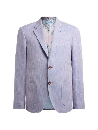 Etro Single-breasted Blazer In Purple